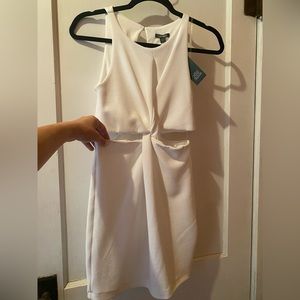 White Dress with Cutouts on Sides